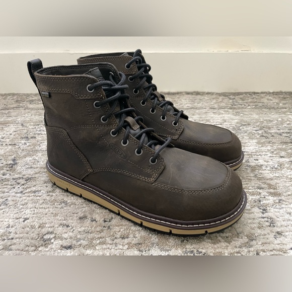 New KEEN San Jose 6" WP Work Boot Aluminum Toe Cascade - Picture 3 of 12